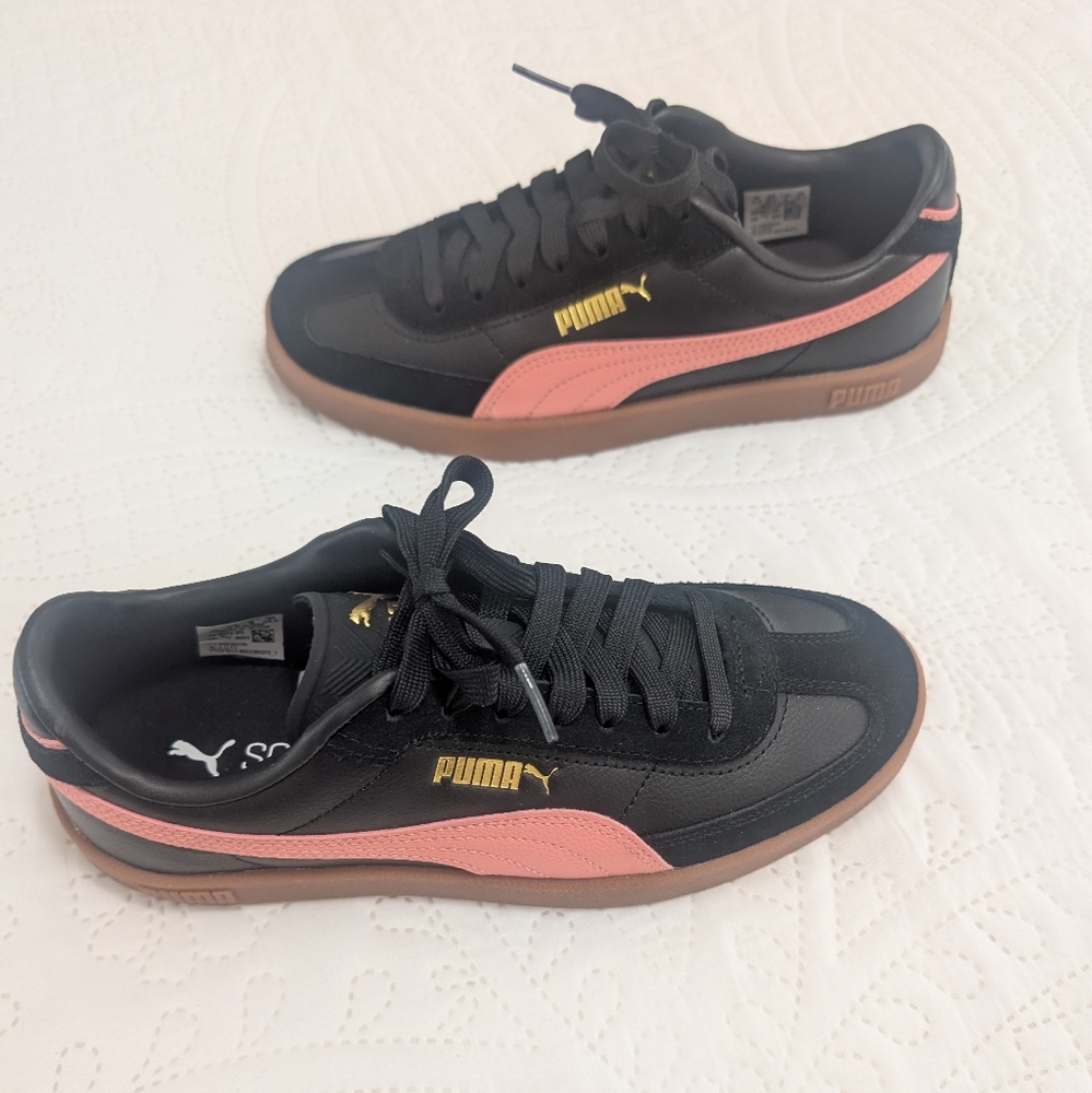 Puma Black and Pink Women's Sneakers